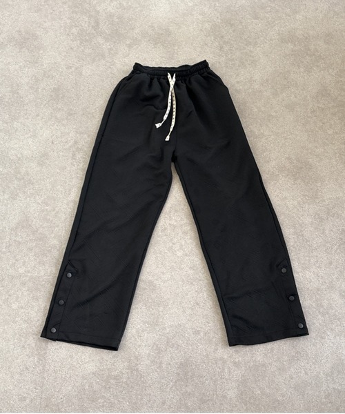 link lot スウェットパンツ ジャージ エンボス加工サイドスナップ