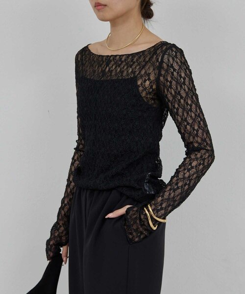 【新品未使用品】La nature linge レースカットソー GALLARDAGALANTE tシャツ 「La nature linge」NEWレース