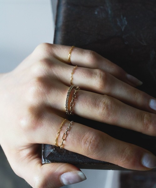 最終値下げARTIDA OUD K18 アンカーチェーン リング　9号 basic] K18 anchor chain ring｜ARTIDA OUD（アルティーダ ウード）