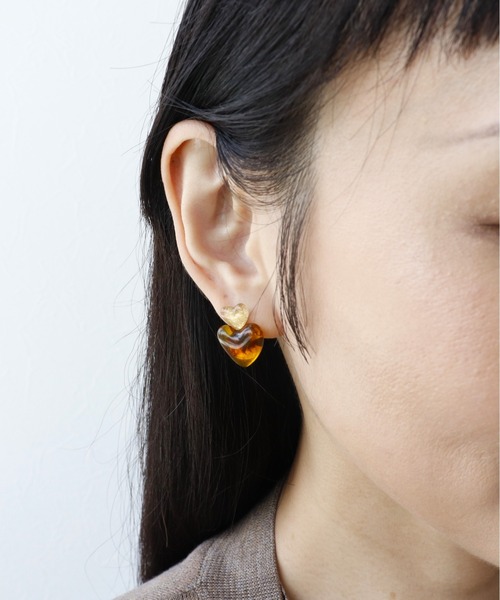 Three Four Time（スリーフォータイム） ピアス バイカラーミニハート