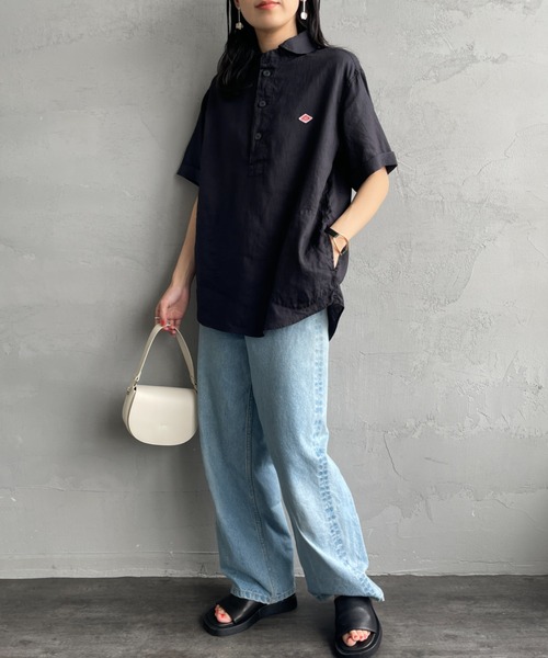 DANTON 半袖シャツ 42 Danton 「DANTON」 半袖シャツ 42 チャコールグレー レディース