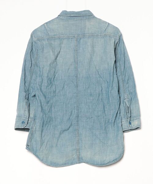 「FADELESS」 7分袖シャツ 38 ブルー メンズ_画像2