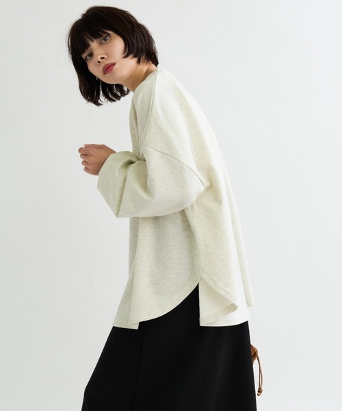 Aooo オーバーサイズロングスリーブTシャツ Lサイズ ホワイト 白 ロンT セール】extra quality wide sleeve (over size) long-T / エクストラ