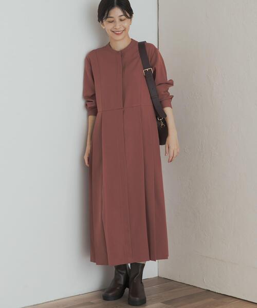 新品・タグ付き♡ UR TECH サイドプリーツ切替ワンピース★アーバンリサーチ セール】『一部WEB限定カラー』『UR TECH SMOOTHLUXE』サイドプリーツ