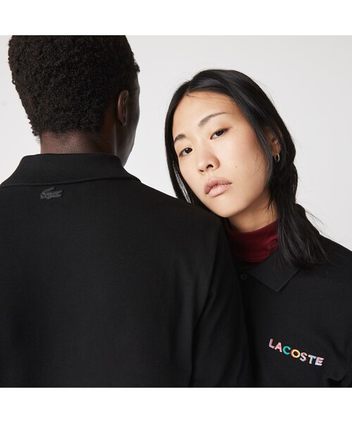 「LACOSTE L!VE」 半袖ポロシャツ S グリーン メンズ_画像4
