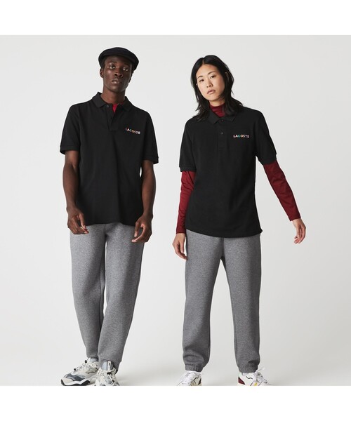 「LACOSTE L!VE」 半袖ポロシャツ S グリーン メンズ_画像5