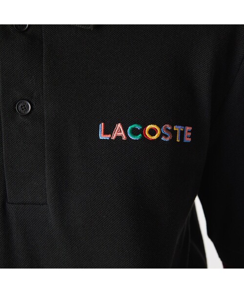 「LACOSTE L!VE」 半袖ポロシャツ S グリーン メンズ_画像6
