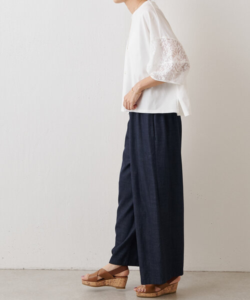 「BEARDSLEY」 半袖カットソー FREE ブラック レディース_画像3