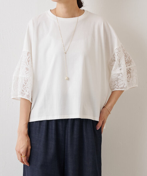 「BEARDSLEY」 半袖カットソー FREE ブラック レディース_画像5