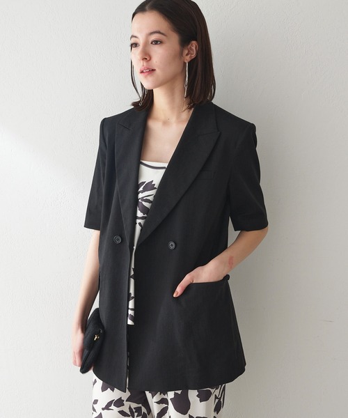 ゆううです。ノワールケイニノミヤ ジャケット チェック 黒白 M