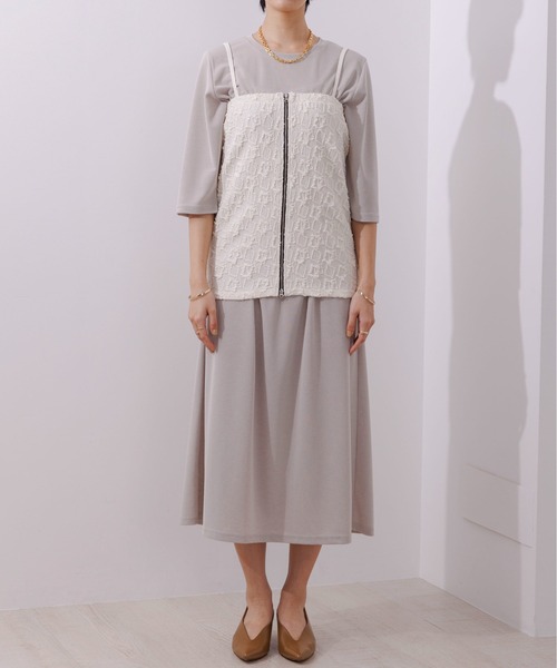 Eimee Law（エイミーロウ） 7分袖ワンピース 38 ブラック レディース