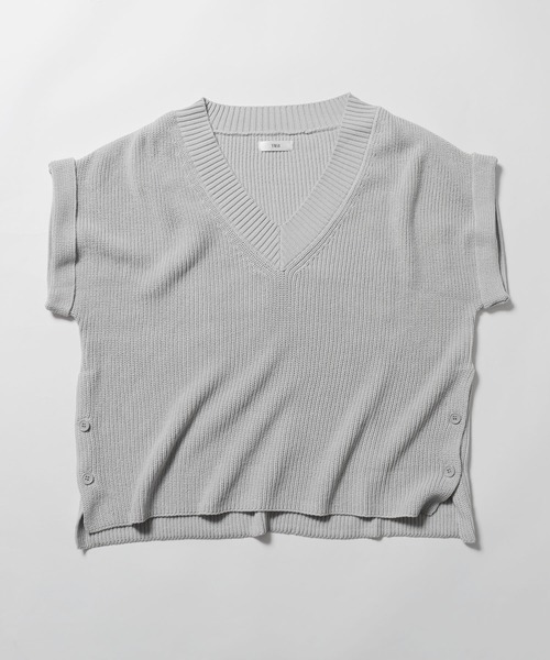 「ROOPTOKYO」 半袖ニット L ブルー メンズ_画像2