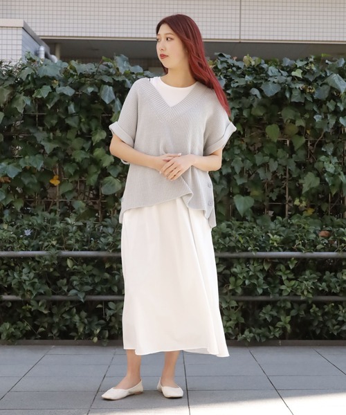 「ROOPTOKYO」 半袖ニット L ブルー メンズ_画像8