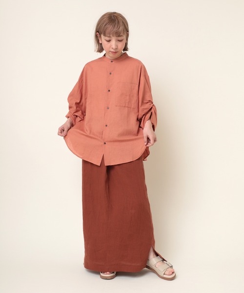 「RNA-N」 ロングスカート MEDIUM レンガ レディース_画像6