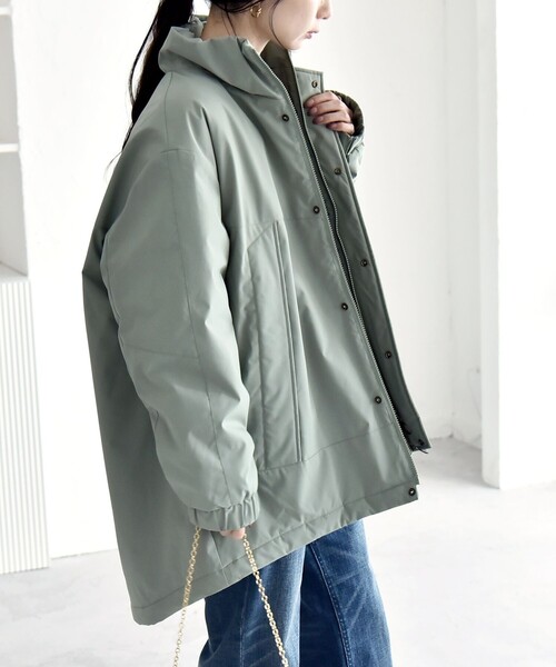 quaranciel:<撥水加工>中綿 スタンドカラーコート新品タグつき quaranciel コート アウター quaranciel:「撥水加工」中綿 スタンド