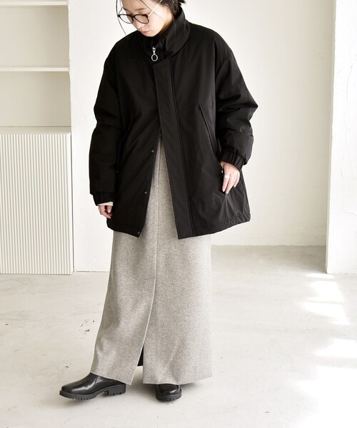 quaranciel コート アウター quaranciel:「撥水加工」中綿 スタンド