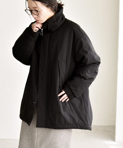 ★値下げ★R&D.M.Co- 春用アウター quaranciel コート アウター quaranciel:「撥水加工」中綿 スタンド
