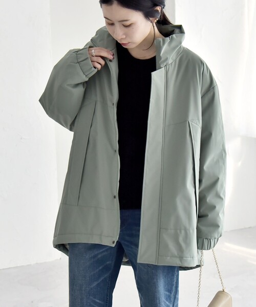 quaranciel コート アウター quaranciel:「撥水加工」中綿 スタンド