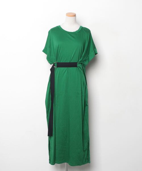 UN3D.（アンスリード） Tシャツワンピース 36 グリーン レディース