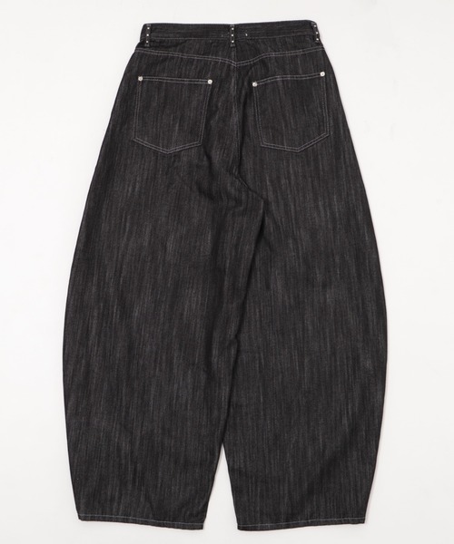 ジーンズ デニム デニムパンツ スタッズスラブカーブデニム レディース