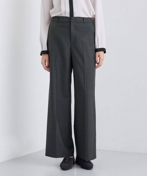 美品 インディヴィ INDIVI パンツスーツ セットアップ シルク混 XL INDIVI（インディヴィ） セレモニースーツ スラックス パンツ 卒業式