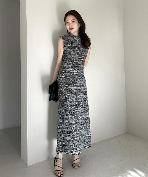 anuans（アニュアンス） ニットワンピース SMALL ベージュ レディース