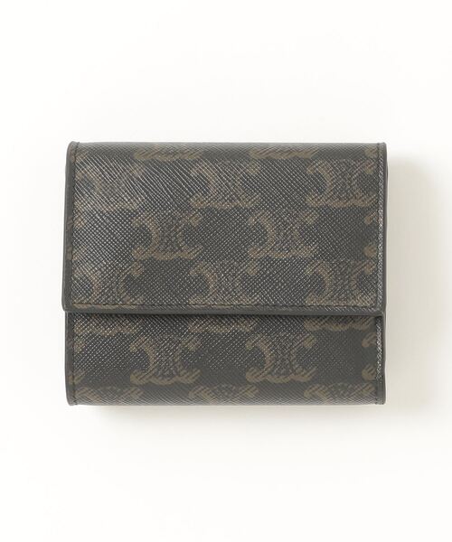 CELINE トリオンフ 二つ折り財布 CELINE】コンパクトウォレット トリオンフ 折りたたみ財布 (CELINE