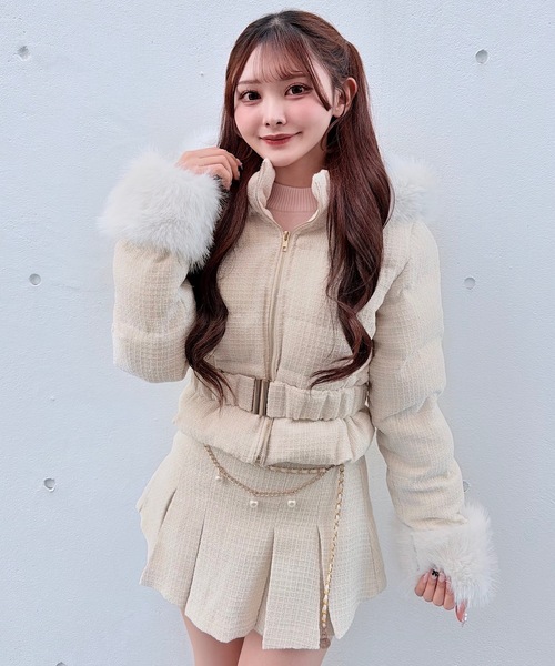 NOMAE（ノーマエ） ダウンコート ダウンジャケット ラメツィード