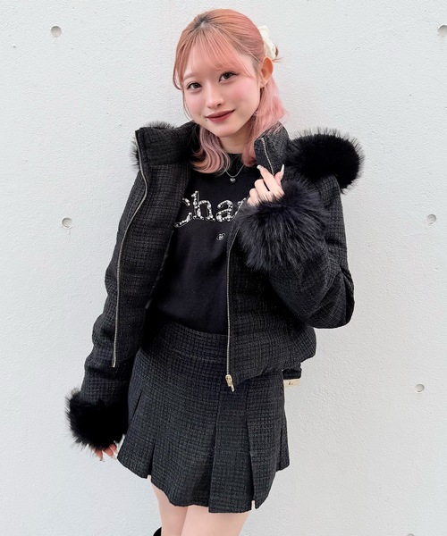 NOMAE（ノーマエ） ダウンコート ダウンジャケット ラメツィード