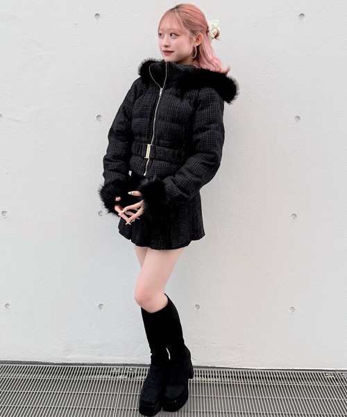 NOMAE（ノーマエ） ダウンコート ダウンジャケット ラメツィード