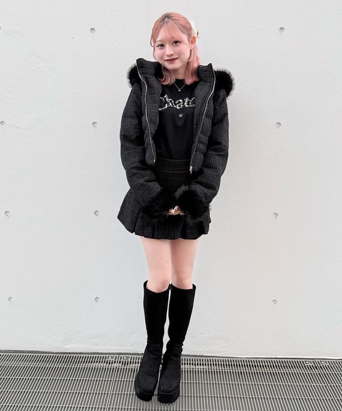 NOMAE（ノーマエ） ダウンコート ダウンジャケット ラメツィード