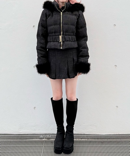 NOMAE（ノーマエ） ダウンコート ダウンジャケット ラメツィード