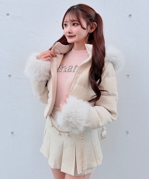 NOMAE（ノーマエ） ダウンコート ダウンジャケット ラメツィード