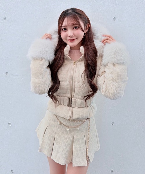 NOMAE（ノーマエ） ダウンコート ダウンジャケット ラメツィード