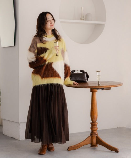 Elura（エルーラ） ニット セーター 抽象柄シャギーニット/621806