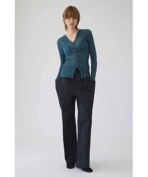 ニット セーター 入学式 Sheer rib spring knit シアーリブスプリングニット レディースの画像