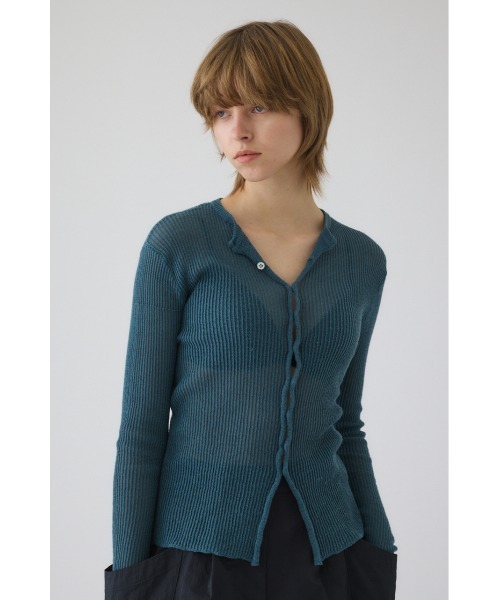 ニット セーター 入学式 Sheer rib spring knit シアーリブスプリングニット レディースの画像