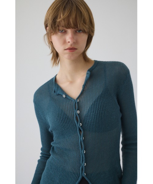 ニット セーター 入学式 Sheer rib spring knit シアーリブスプリングニット レディースの画像