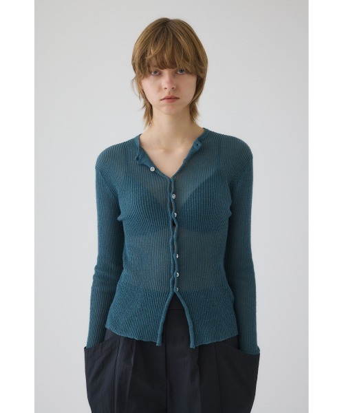 ニット セーター 入学式 Sheer rib spring knit シアーリブスプリングニット レディースの画像