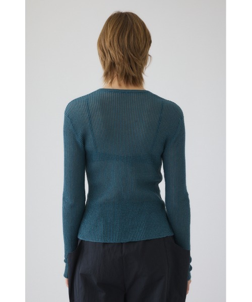RIM.ARK フロントスリットニット RIM.ARK ニット セーター 入学式 Sheer rib spring knit シアーリブ