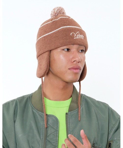 KEBOZ（ケボズ） ニット帽 ニットキャップ EARFLAP BEANIE メンズ