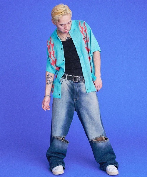 「BAD BOY」 ニットカーディガン M ブラック メンズ_画像3