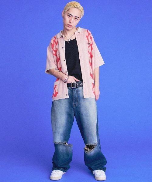 「BAD BOY」 ニットカーディガン M ブラック メンズ_画像8