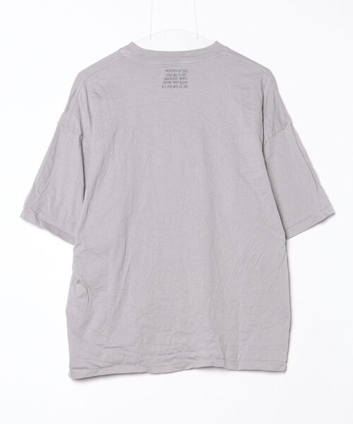 「N.HOOLYWOOD TEST PRODUCT EXCHANGE SERVICE」 半袖Tシャツ 36 グレー×サックスブルー メンズ_画像3