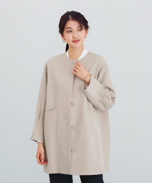 新品　ヤマダヤ　福袋　ノーカラーコート　ベージュ　卒業式　入学式　アーガ ノーカラーコート コート 入学式 卒業式 レディース : ZOZOTOWN Yahoo