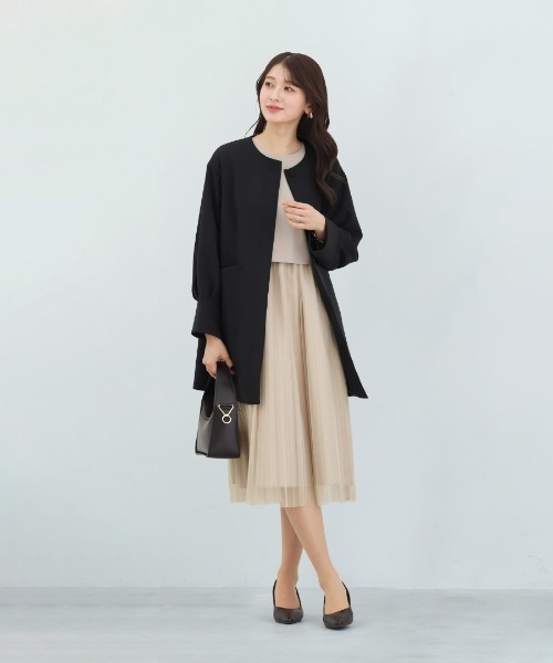 （25日迄お値下）ADORE / アドーア　ノーカラーコート　卒業式　入学式 ADORE（アドーア） ノーカラーコート コート 入学式 入園式 卒業式