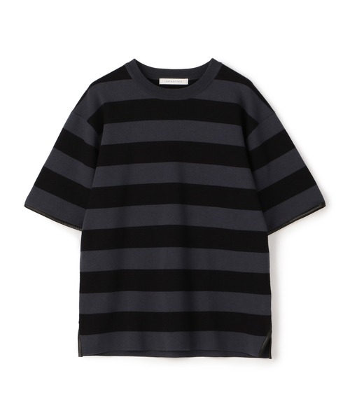 ESTNATION ブラックニット 半袖ニット ESTNATION（エストネーション） 半袖ニット X-LARGE ブラック メンズ