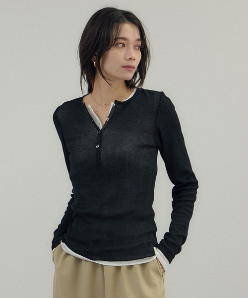 SALON adam et rope'（サロン アダム エ ロペ） ヘンリーネック t
