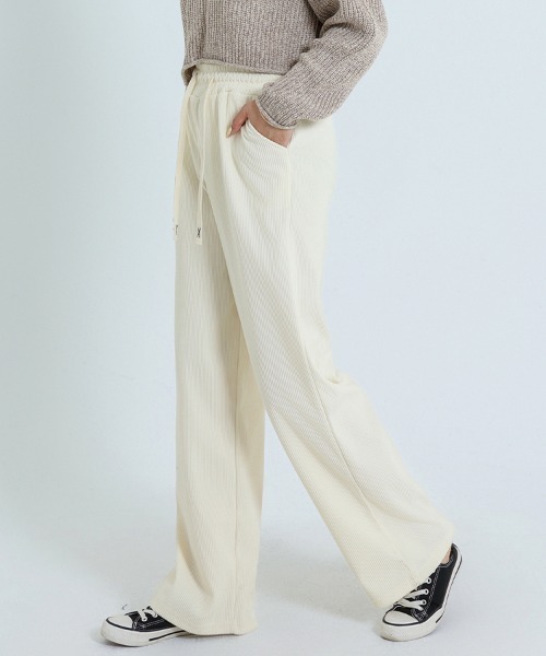 パンツ 裏起毛コーデュロイワイドパンツ レディース : ZOZOTOWN Yahoo