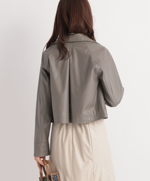 「Andemiu」 ライダースジャケット FREE ブラック レディース_画像4